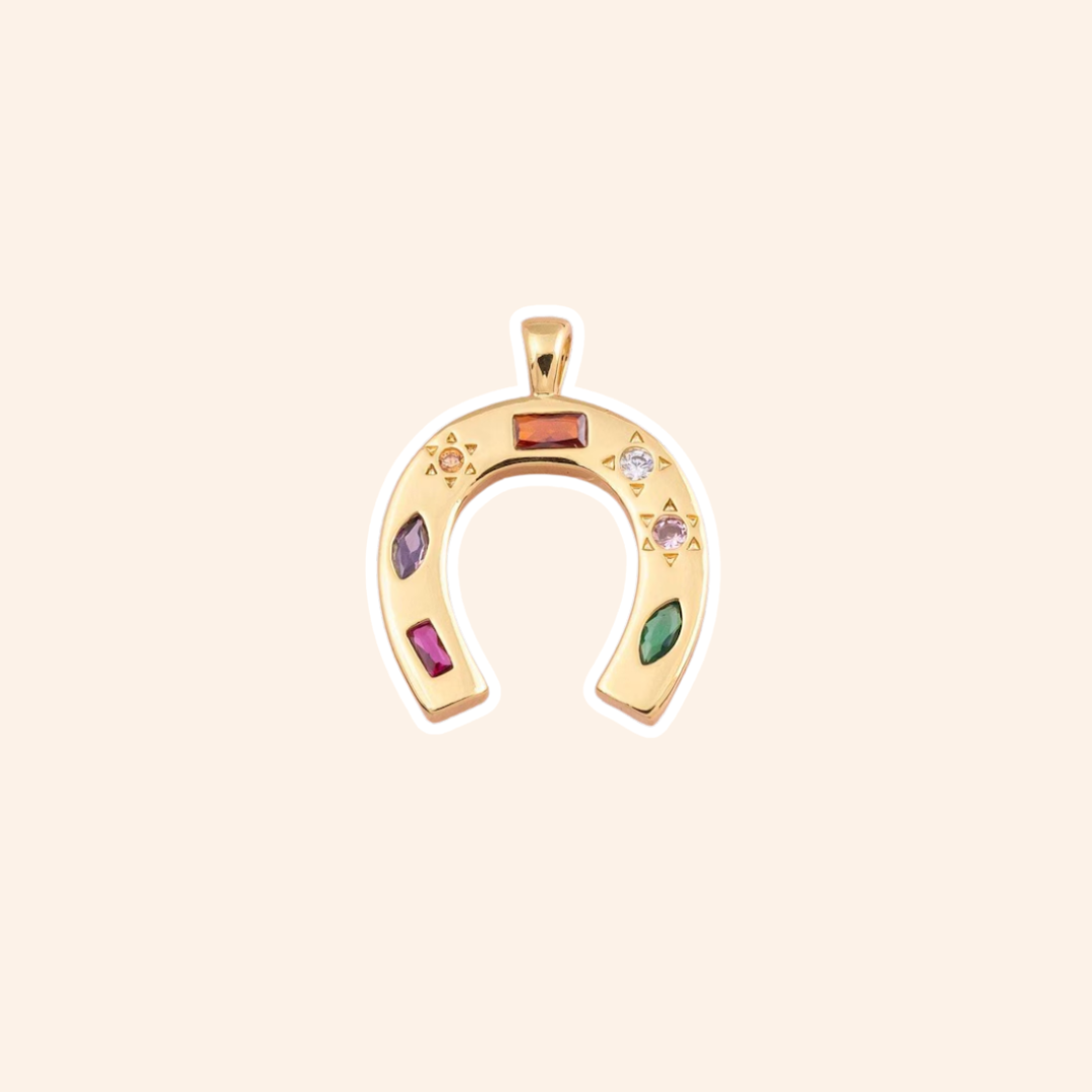 Large Gold- Plated Horseshoe Charm