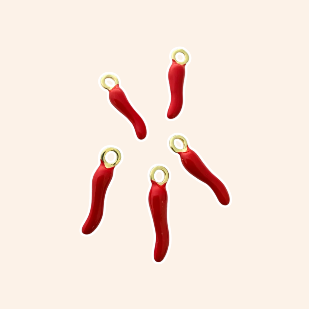 Small Gold-Plated Chilli Charm