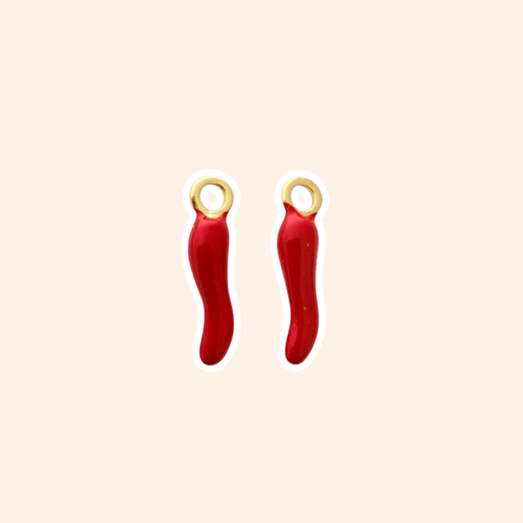 Small Gold-Plated Chilli Charm