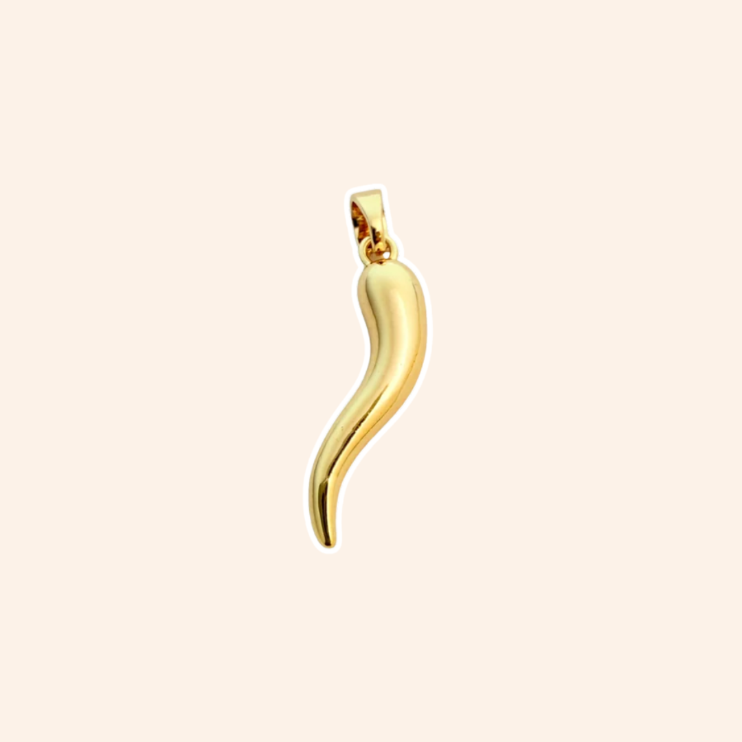 Large Gold-Plated Chilli Charm