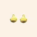 Small Gold-Plated Clam Charm